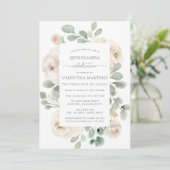 ホワイトローズフローラ植物学キンセアニェラ 招待状 (スタンド正面)