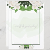 ホワイトローズフローラ筆記用紙 (正面/裏面)