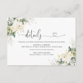 ホワイトローズフローラ結婚ズ詳細カード エンクロージャーカード (正面)