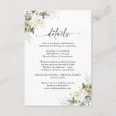 ホワイトローズフローラ結婚ズ詳細カード エンクロージャーカード (正面)