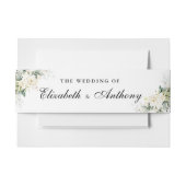 ホワイトローズフローラ結婚式招待状ベリーバンド 招待状ベリーバンド (正面例)