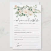 ホワイトローズフローラ緑のアドバイスとウィッシュズカード (正面)