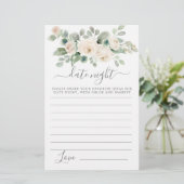 ホワイトローズフローラ緑化デイトナイトカード (スタンド正面)