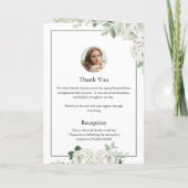 ホワイトローズフローラ葬儀プログラムテンプレート プログラム (裏面)