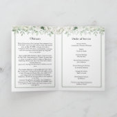 ホワイトローズフローラ葬儀プログラムテンプレート プログラム (内部)