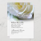 ホワイトローズフローラ追悼式 案内状 (正面/裏面)