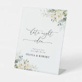 ホワイトローズブライダルシャワーデイトナイトアイディアサイン 台座サイン (正面)