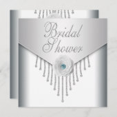 ホワイトローズブライダルシャワー 招待状 (正面/裏面)