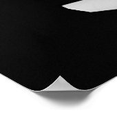 ホワイトローズブラック&ホワイトフォトアートプリント ポスター (角)