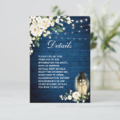 ホワイトローズブルーウッドランタン結婚ズ詳細 エンクロージャーカード (スタンド正面)