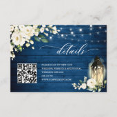 ホワイトローズブルーウッドランタン結婚ズ詳細 エンクロージャーカード (正面)