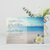 ホワイトローズブルー結婚ウォーター 招待状 (スタンド正面)