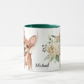 ホワイトローズブーケハッピーチワフアドッグ マグカップ (中央)