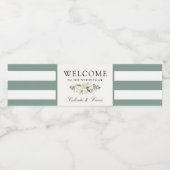 ホワイトローズブーケ |ようこそ ペットボトルラベル (シングルラベル)