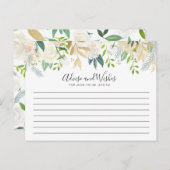 ホワイトローズブーケ |ベビーシャワーアドバイス ポストカード (正面/裏面)