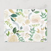 ホワイトローズブーケ |ベビーシャワーアドバイス ポストカード (裏面)