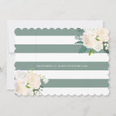 ホワイトローズブーケ | ベビーシャワー 招待状 (裏面)