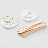 ホワイトローズブーケ |結婚式 プログラム ハンドファン (組立なし)