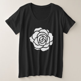 ホワイトローズプラスサイズTシャツ プラスサイズTシャツ
