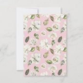 ホワイトローズベビーシャワーおむつラッフルチケット 招待状 (裏面)