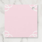 ホワイトローズペタルピンクのブライダルシャワー フェイバータグ (裏面)