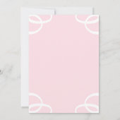 ホワイトローズペタルピンクブライダルシャワー 招待状 (裏面)