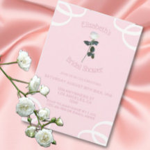 ホワイトローズペタルピンクブライダルシャワー