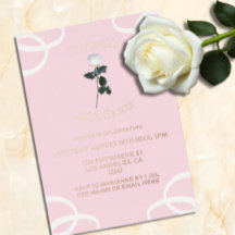 ホワイトローズペタルピンクブライダルシャワー