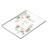 ホワイトローズボタニカルブライダルシャワーレシピ本 ノートブック (左側)