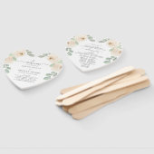 ホワイトローズボタニカル結婚式 プログラム ハンドファン (組立なし)