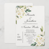 ホワイトローズボーダエンエスパニョル 招待状 (正面/裏面)