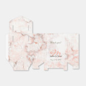 ホワイトローズマーブルモノグラム結婚式の引き出物 フェイバーボックス (折り畳みなし)