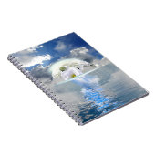 ホワイトローズムーンフローティング海ファンタジー ノートブック (右側)