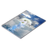 ホワイトローズムーンフローティング海ファンタジー ノートブック (左側)