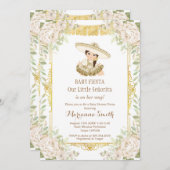 ホワイトローズメキシコフィエスタベビーシャワー招待状 招待状 (正面/裏面)