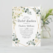 ホワイトローズユーカリプトゥスグリーンリーブライダルルンチョン 招待状 (スタンド正面)