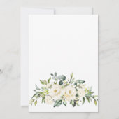 ホワイトローズユーカリプトゥスグリーンリーブランチ&バブリー 招待状 (裏面)