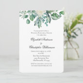 ホワイトローズユーカリ結婚リハーサルディナー 招待状 (スタンド正面)