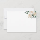 ホワイトローズラブリー結婚ズフラットサンキューカード サンキューカード (裏面)