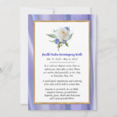 ホワイトローズラベンダー死亡発表カード 案内状 (正面)