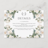 ホワイトローズリースグリーン結婚ズ詳細 エンクロージャーカード (正面)