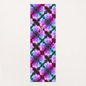 ホワイトローズレインドロップ抽象芸術アートパーソナライズされた ヨガマット (正面)