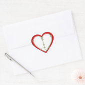 ホワイトローズロザリオ ハートシール (封筒)