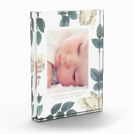 ホワイトローズヴィンテージフローラフォトブロックフレーム フォトブロック