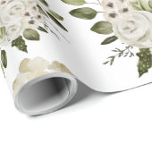 ホワイトローズ包装紙 ラッピングペーパー (ロールコーナー)