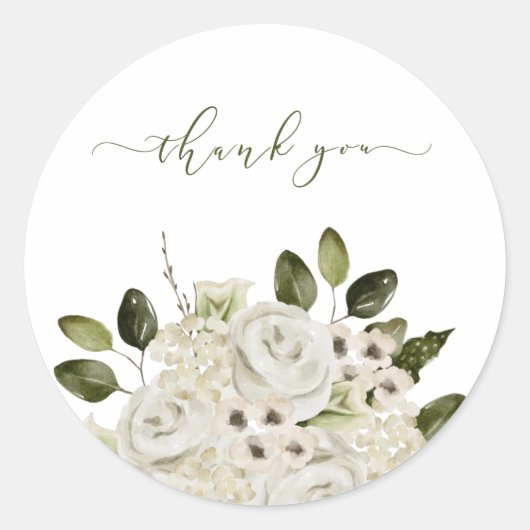 ホワイトローズ封筒用シール ラウンドシール (正面)