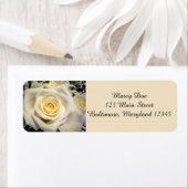 ホワイトローズ差出人住所ラベル ラベル (インサイチュ)
