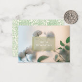 ホワイトローズ悔やみや弔慰エンクロージャカード ノートカード (正面/裏面インサイチュ)