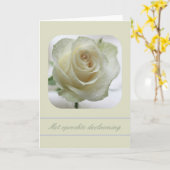 ホワイトローズ悔やみや弔慰カードオランダ カード (黄色い花)