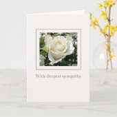 ホワイトローズ悔やみや弔慰カード英語 カード (黄色い花)